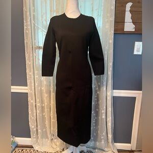 The Row Black Long Sleeve Dress